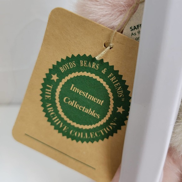 Boyd's Bears Kids Head Bean Archive Collection 11" Pink Mini Plush Rabbit - Picture 2 of 9